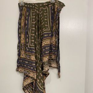 Patterned Wrap Skirt